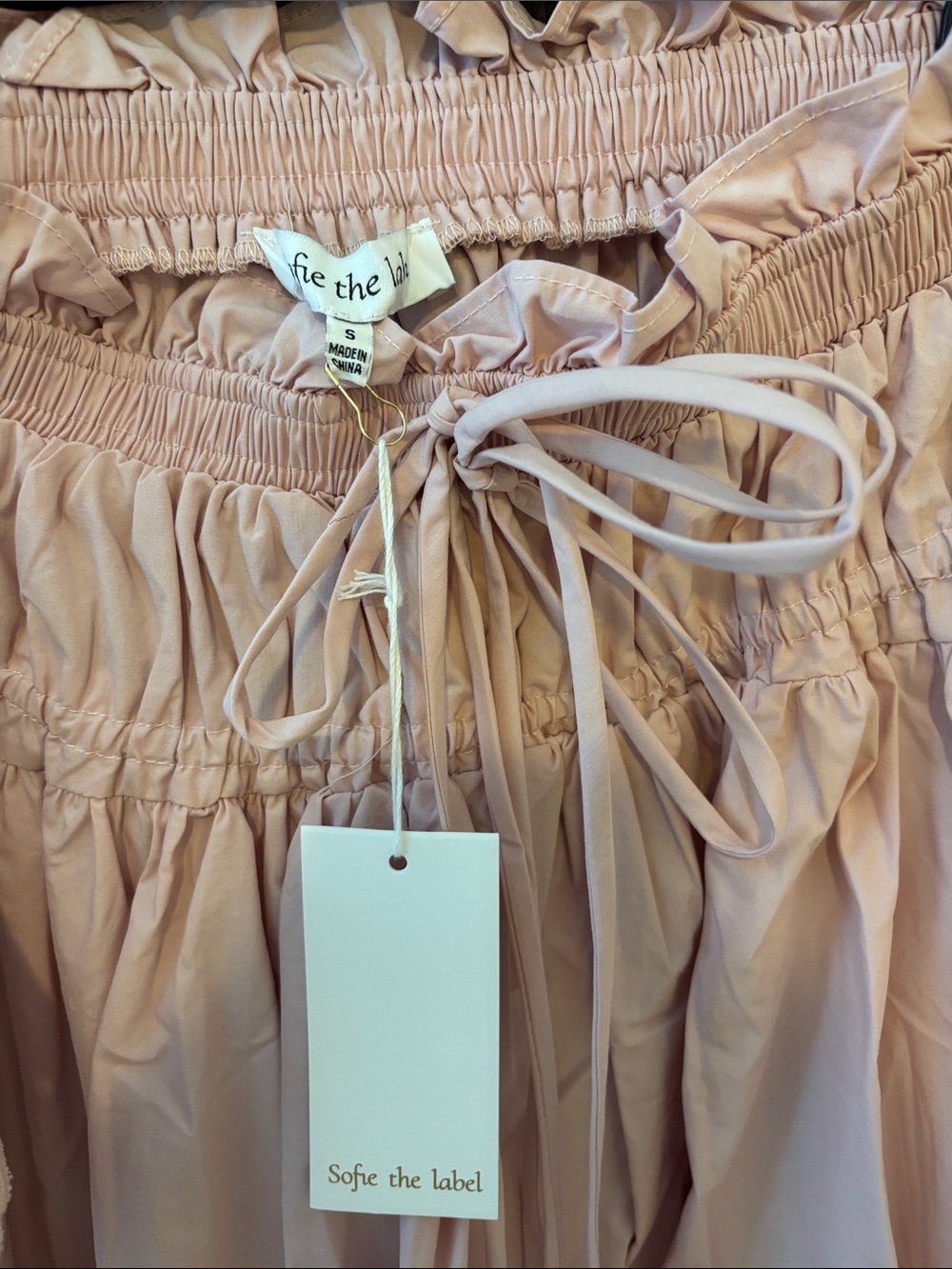 Sofie The Label - Eyelet Crop Top & Maxi Skirt Set - Blush Pink - NWT - Picture 3 of 4